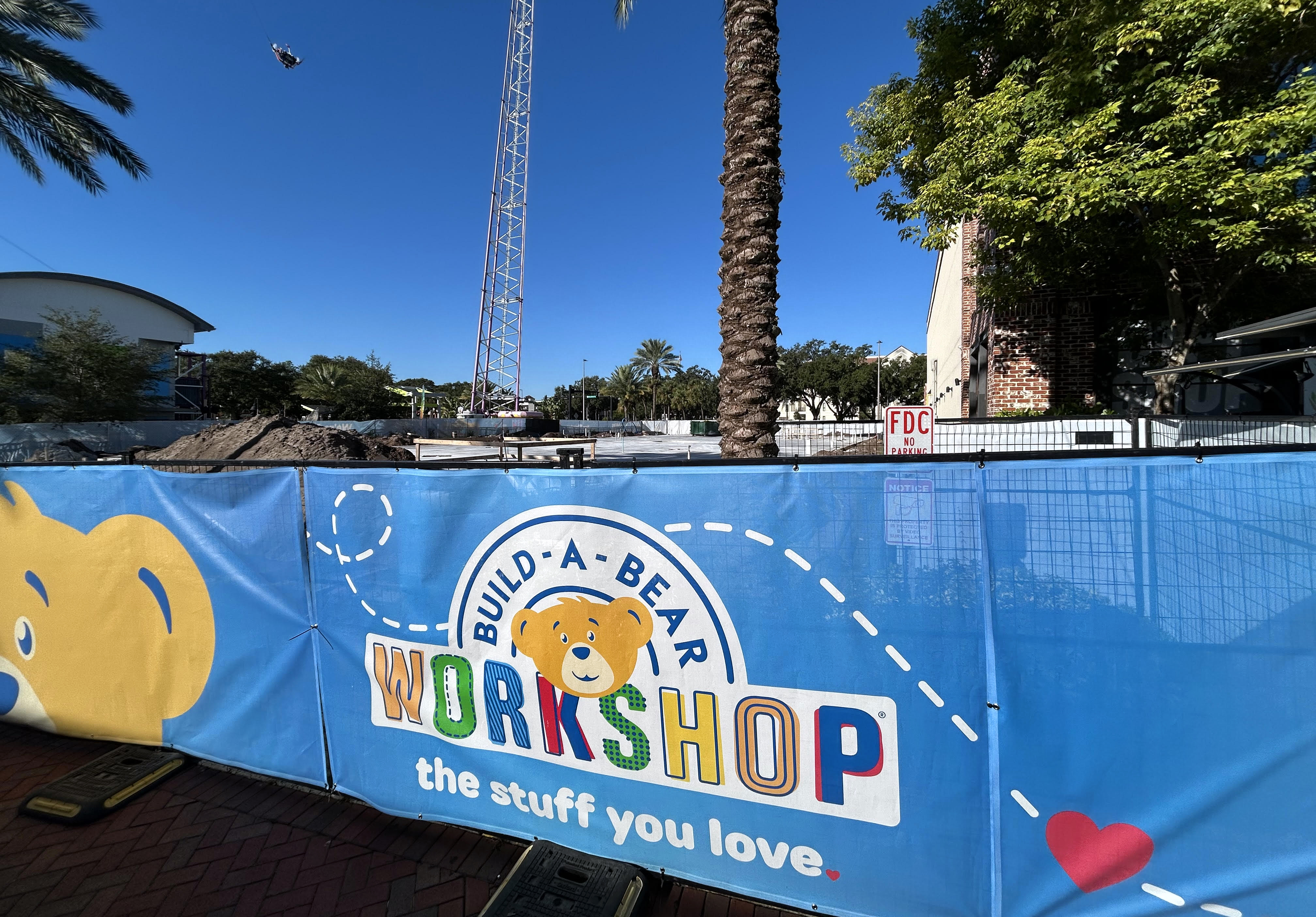 Build-A-Bear workshop construction at ICON Park.